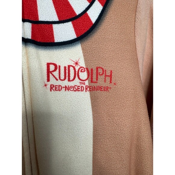 Rudolph The Red Nosed Reindeer Girls 6X Small Hooded Holiday Pajama Sleeper - Picture 3 of 12
